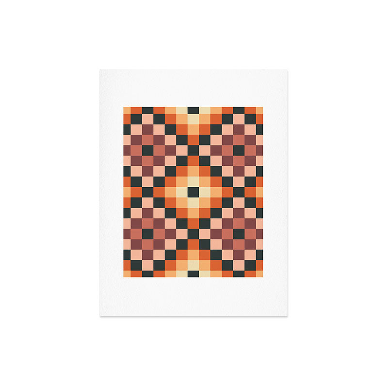 70s color squares pattern  Art Print