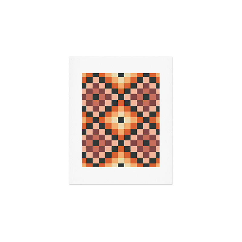 70s color squares pattern  Art Print