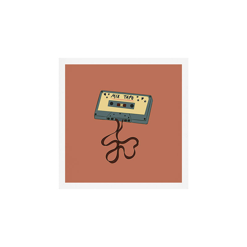 80s Vintage Cassette Mixed Tape  Art Print