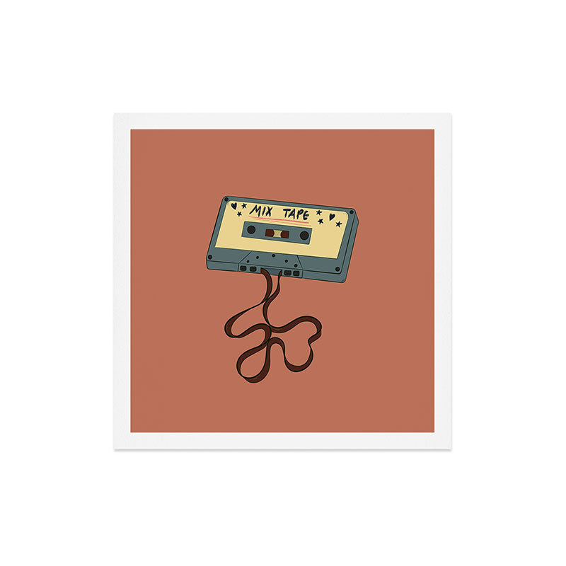 80s Vintage Cassette Mixed Tape  Art Print