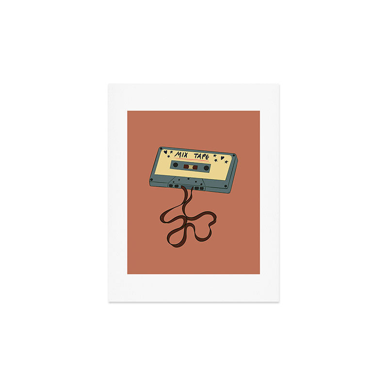 80s Vintage Cassette Mixed Tape  Art Print