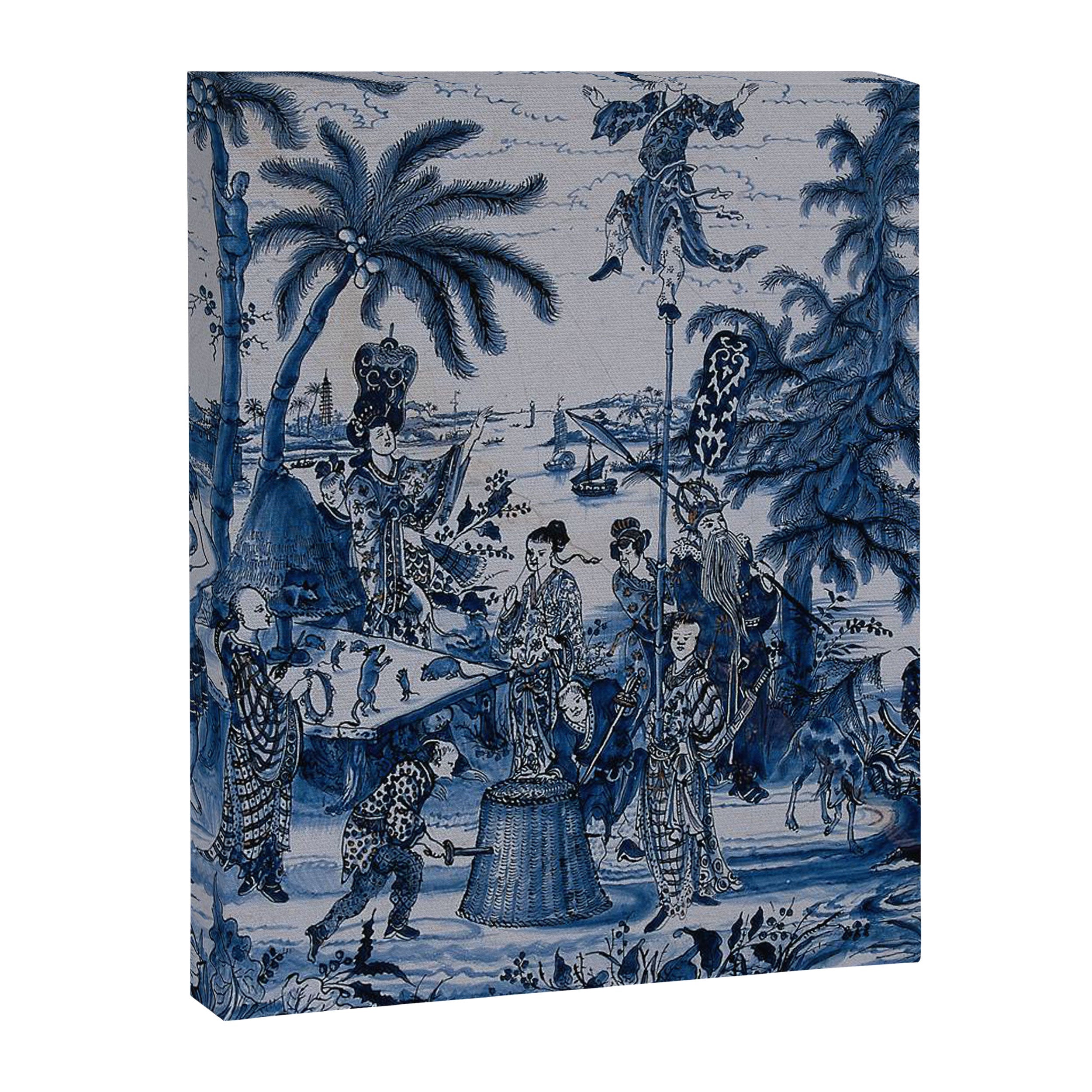 17th Century Delftware Chinoiserie Canvas Print