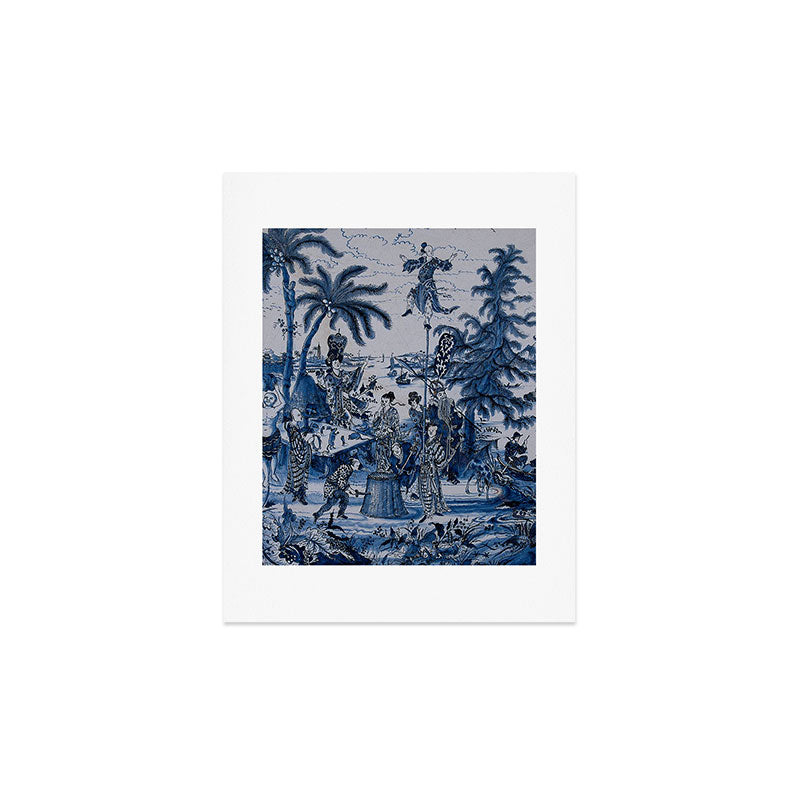 17th Century Delftware Chinoiserie Art Print