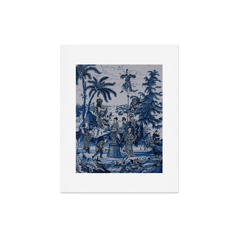 17th Century Delftware Chinoiserie Art Print