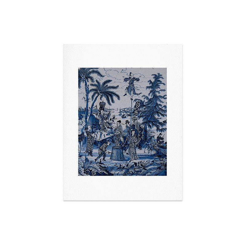 17th Century Delftware Chinoiserie Art Print