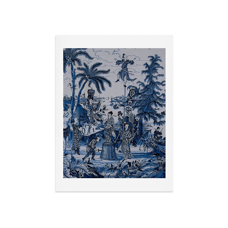 17th Century Delftware Chinoiserie Art Print