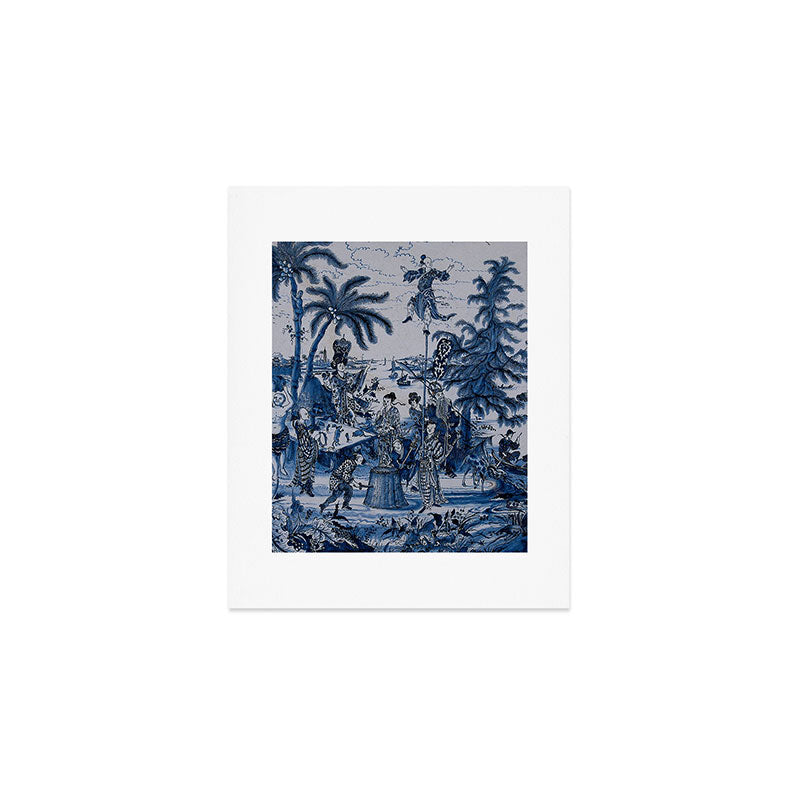 17th Century Delftware Chinoiserie Art Print