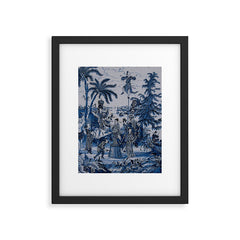 17th Century Delftware Chinoiserie Framed Art Print