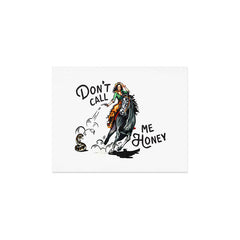 "Don't Call Me Honey" Cowgirl On Horseback Shooting a Rattlesnake Art Print