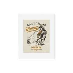 "Don't Call Me Honey" Retro Pinup Cowgirl On Horseback Shooting A Snake V.2 Art Print