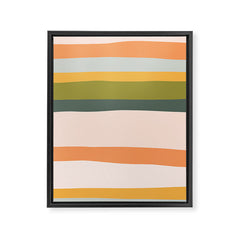 "Dreamy Stripes" Colorful & Fun Children's Stripe Pattern Framed Canvas Print