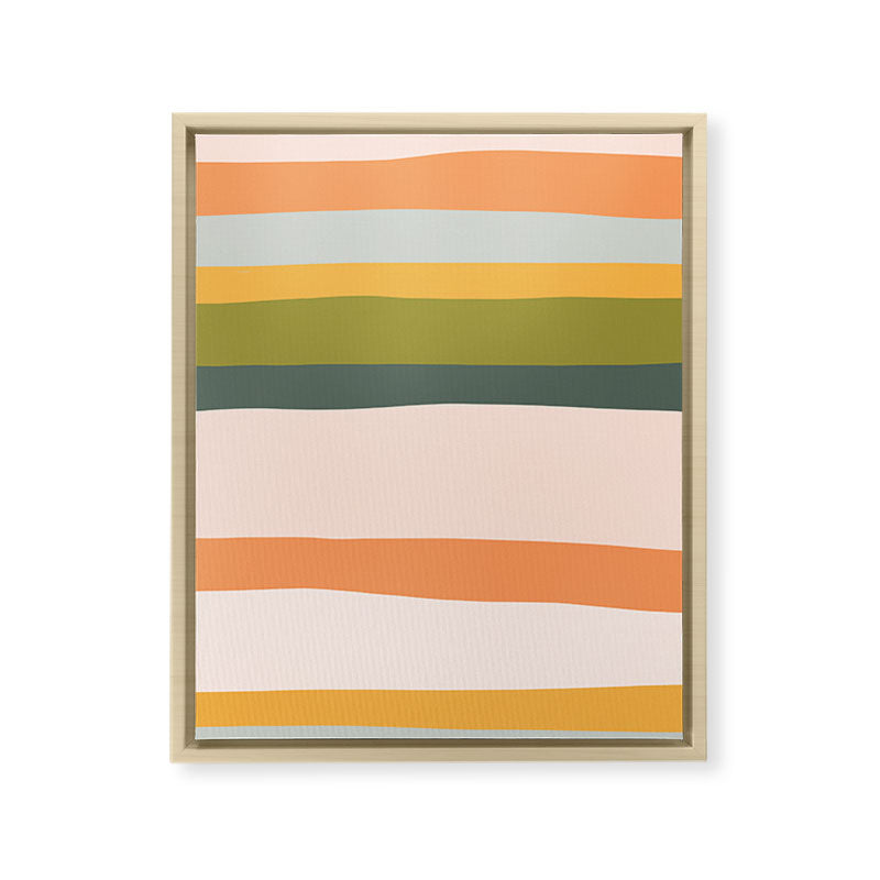 "Dreamy Stripes" Colorful & Fun Children's Stripe Pattern Framed Canvas Print