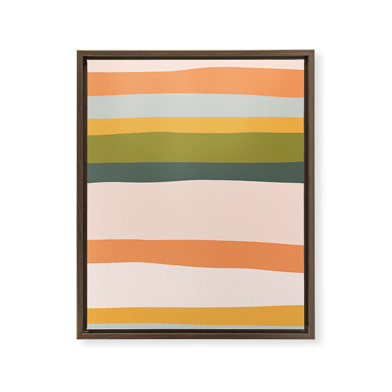 "Dreamy Stripes" Colorful & Fun Children's Stripe Pattern Framed Canvas Print