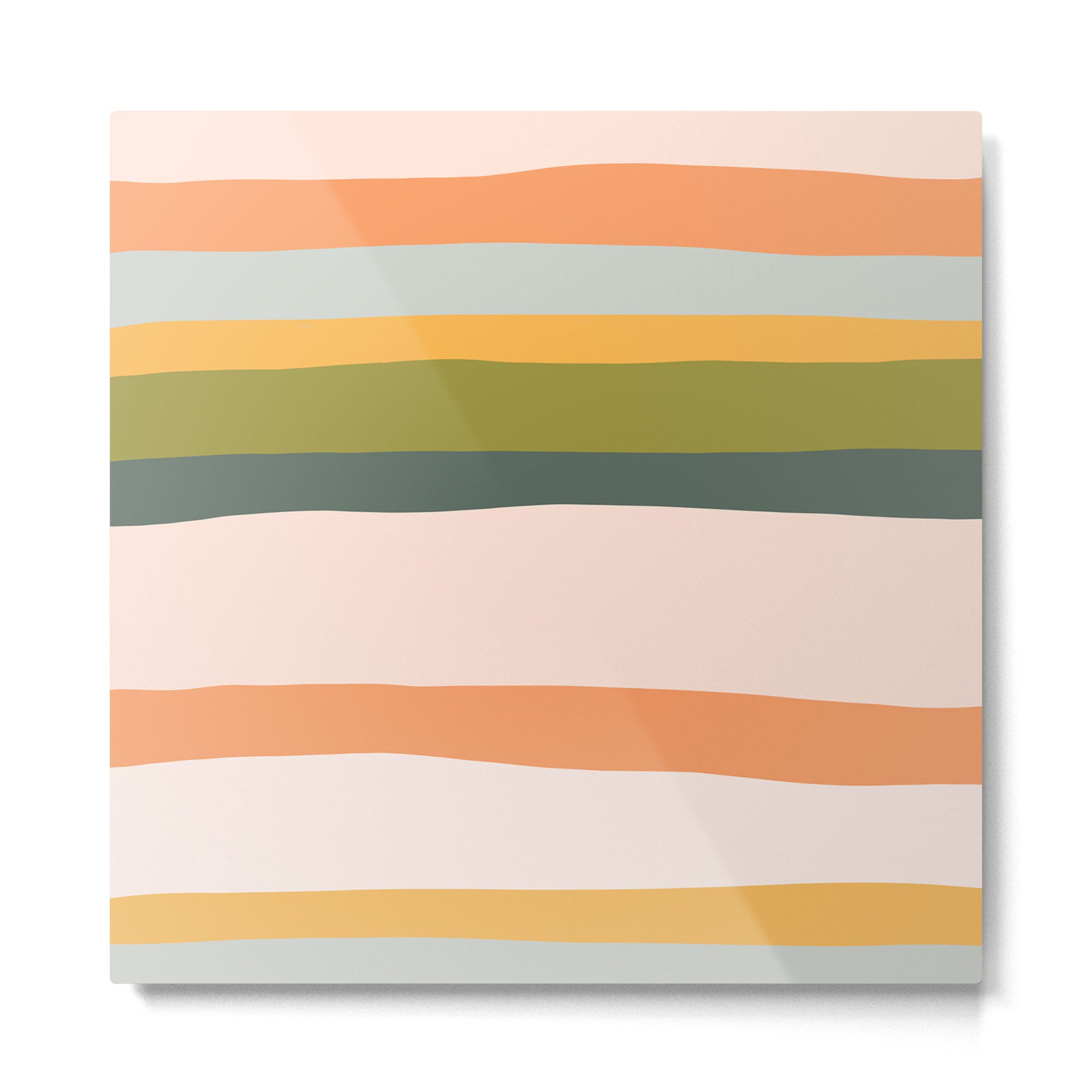"Dreamy Stripes" Colorful & Fun Children's Stripe Pattern Metal Print