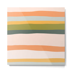 "Dreamy Stripes" Colorful & Fun Children's Stripe Pattern Metal Print