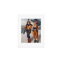 "Ski Bunnies" Cool Retro Winter Pinup Girl Art Art Print