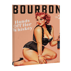 "The Babes Of Bourbon: Hands Off Her Whiskey" Vintage Curvy Pinup Girl Canvas Print