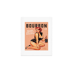 "The Babes Of Bourbon: Hands Off Her Whiskey" Vintage Curvy Pinup Girl Art Print