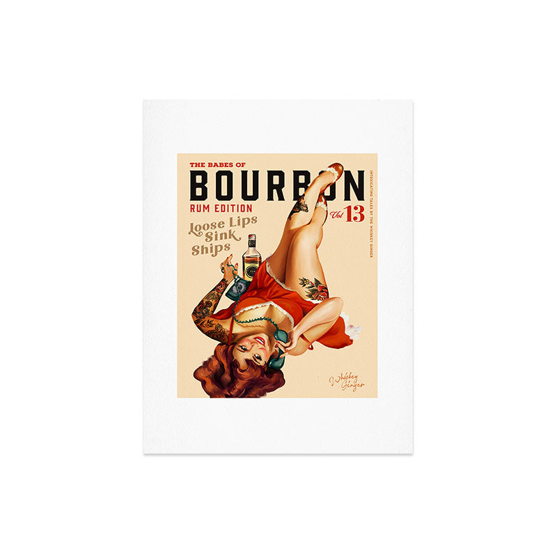 "The Babes Of Bourbon V. 13 - Rum Edition" Vintage Pin Up Girl Art Art Print