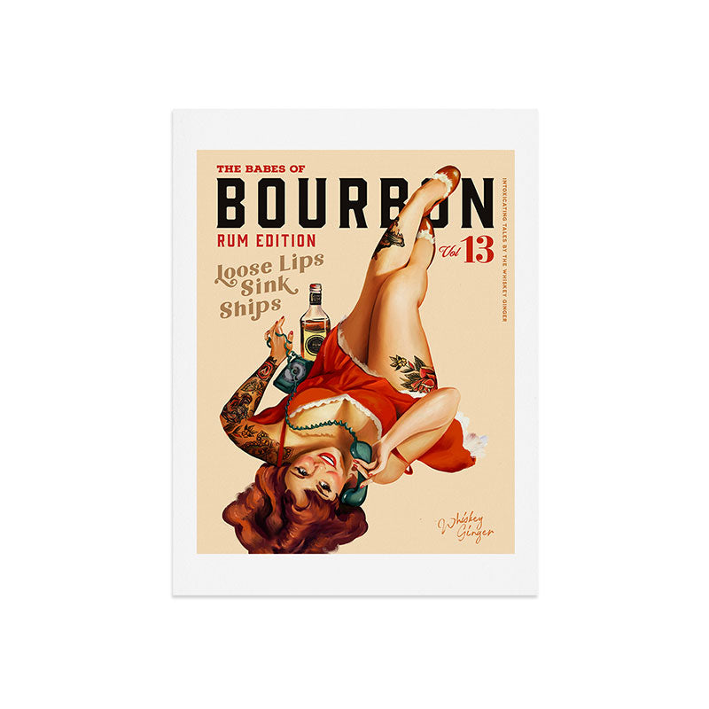 "The Babes Of Bourbon V. 13 - Rum Edition" Vintage Pin Up Girl Art Art Print