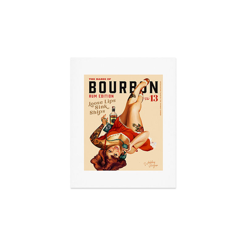 "The Babes Of Bourbon V. 13 - Rum Edition" Vintage Pin Up Girl Art Art Print