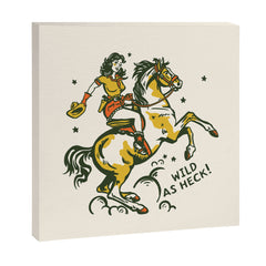 "Wild As Heck" A Cowgirl & Her Horse Canvas Print