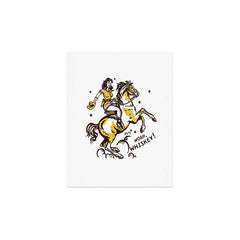 "Woah Whiskey" Western Pin Up Cowgirl & Her Horse Art Print