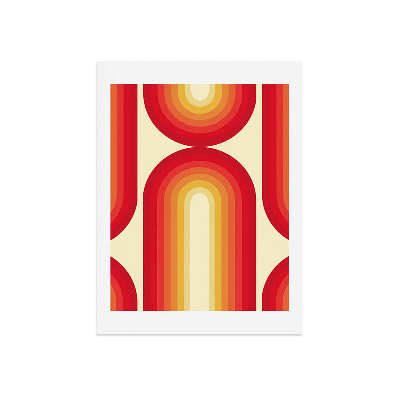 70s Retro Sun Art Print