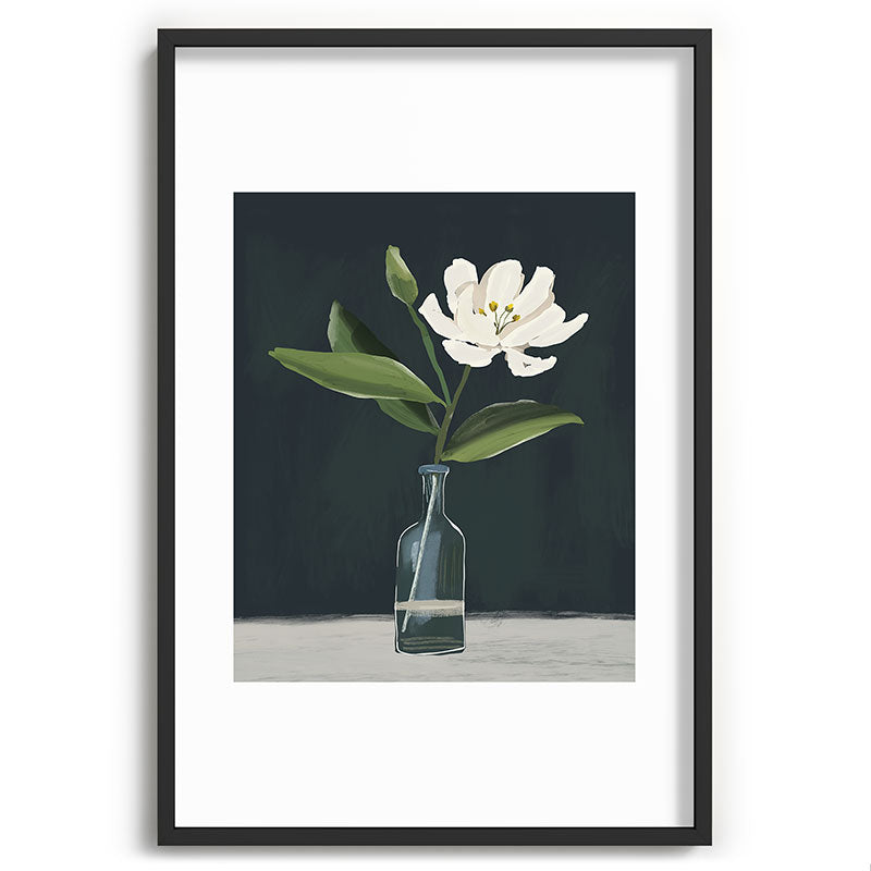 A flower in a vase Framed Art Print