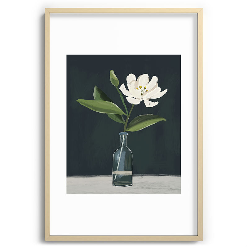 A flower in a vase Framed Art Print