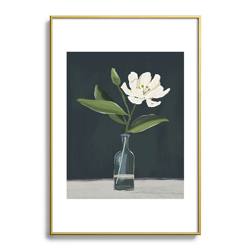 A flower in a vase Framed Art Print