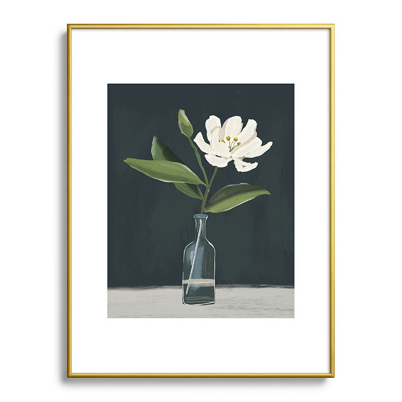 A flower in a vase Framed Art Print