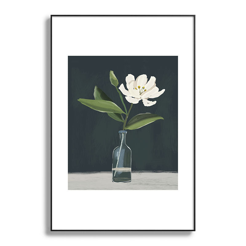 A flower in a vase Framed Art Print