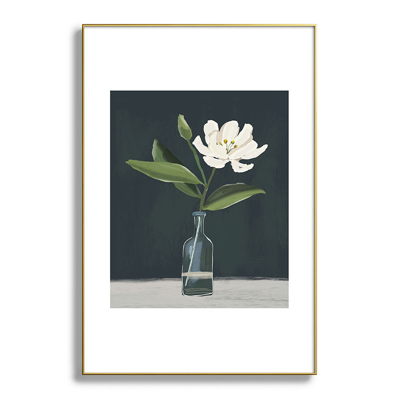 A flower in a vase Framed Art Print