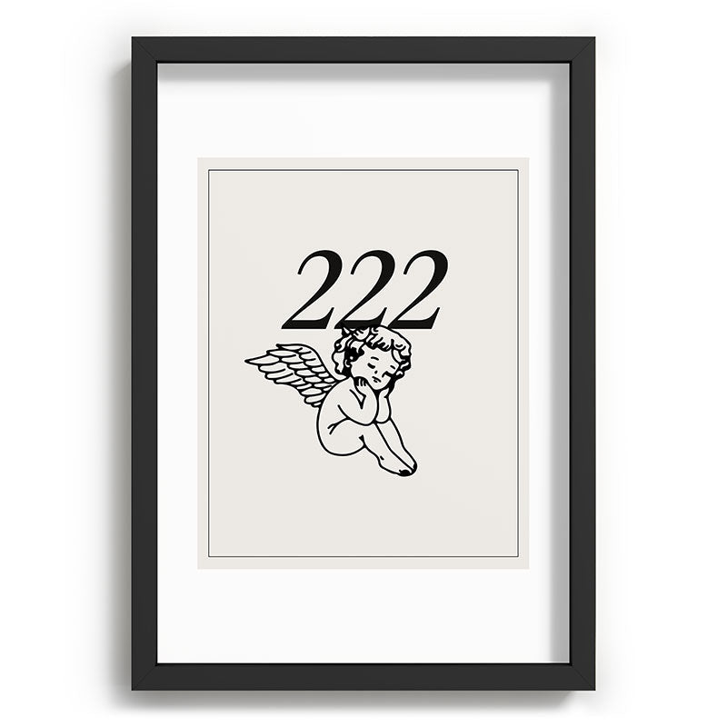 222 Angel Number Poster Framed Art Print