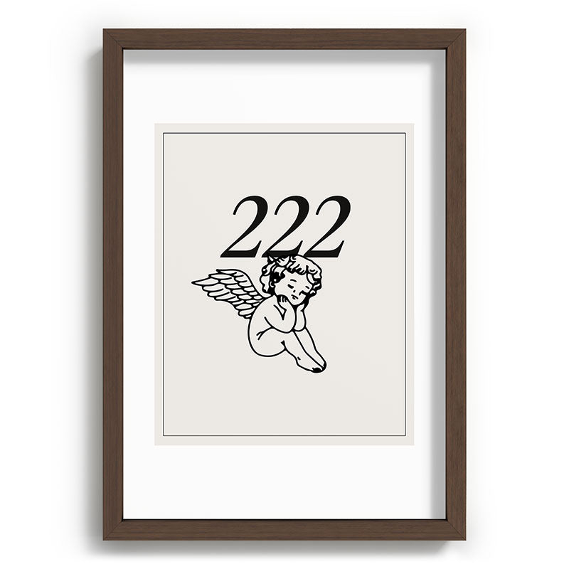 222 Angel Number Poster Framed Art Print