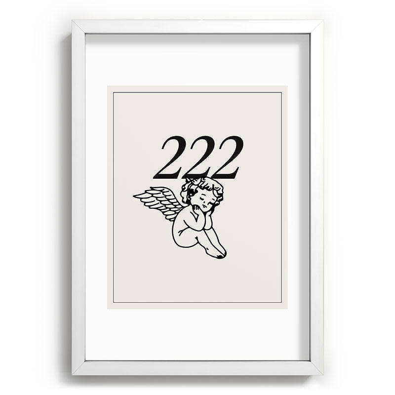 222 Angel Number Poster Framed Art Print