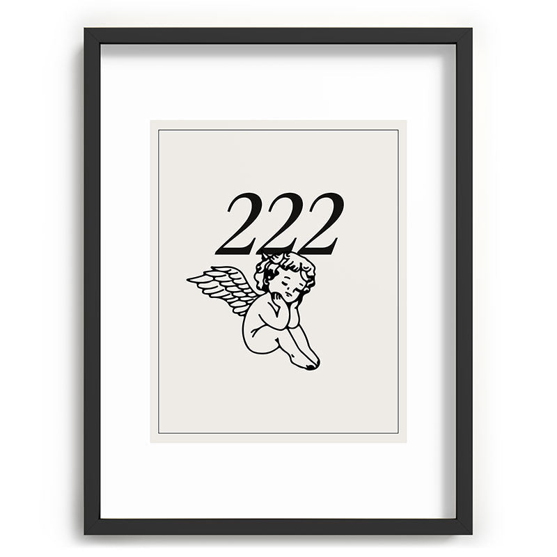222 Angel Number Poster Framed Art Print