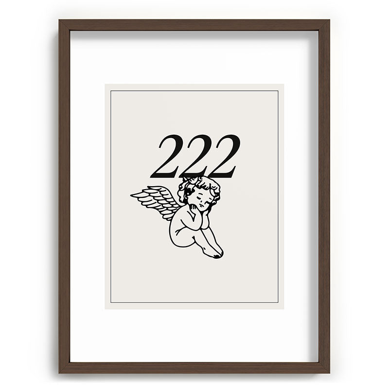 222 Angel Number Poster Framed Art Print