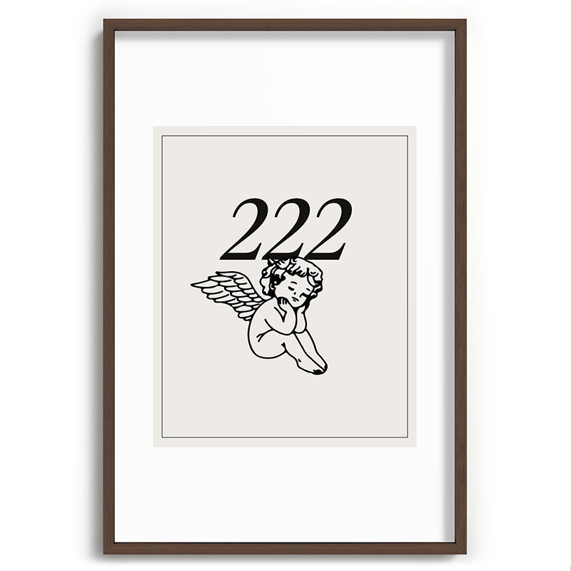 222 Angel Number Poster Framed Art Print