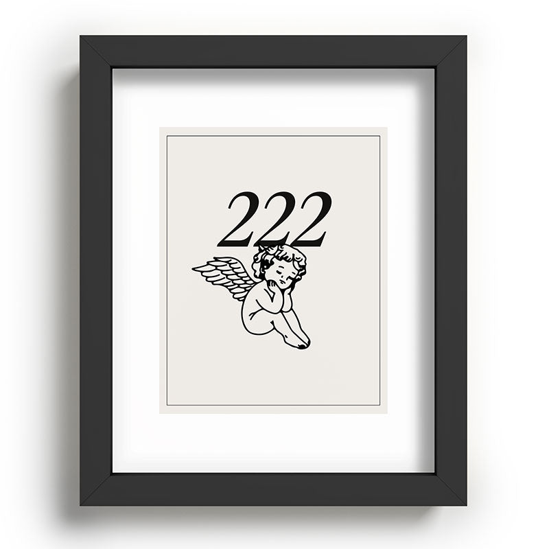 222 Angel Number Poster Framed Art Print