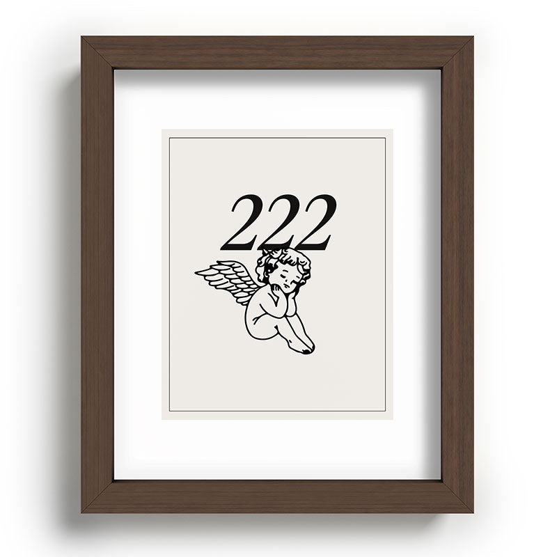222 Angel Number Poster Framed Art Print