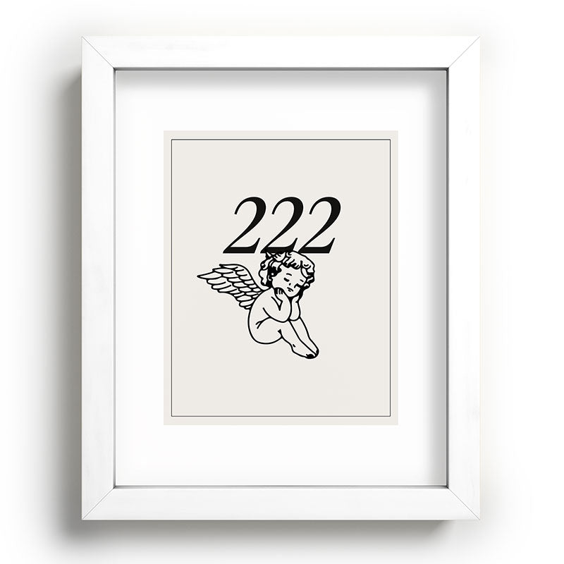 222 Angel Number Poster Framed Art Print