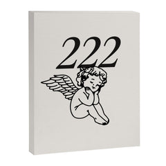222 Angel Number Poster Canvas Print
