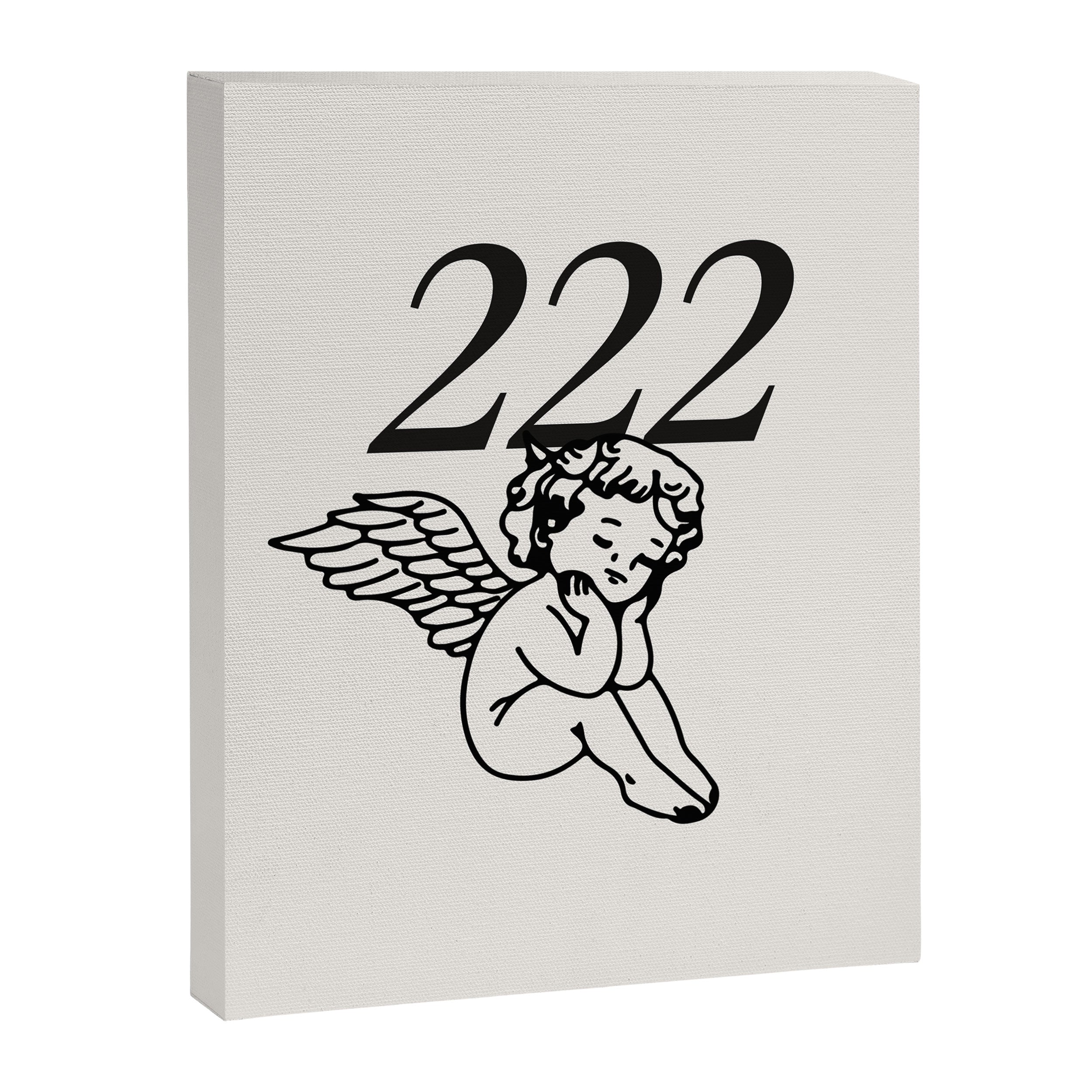 222 Angel Number Poster Canvas Print
