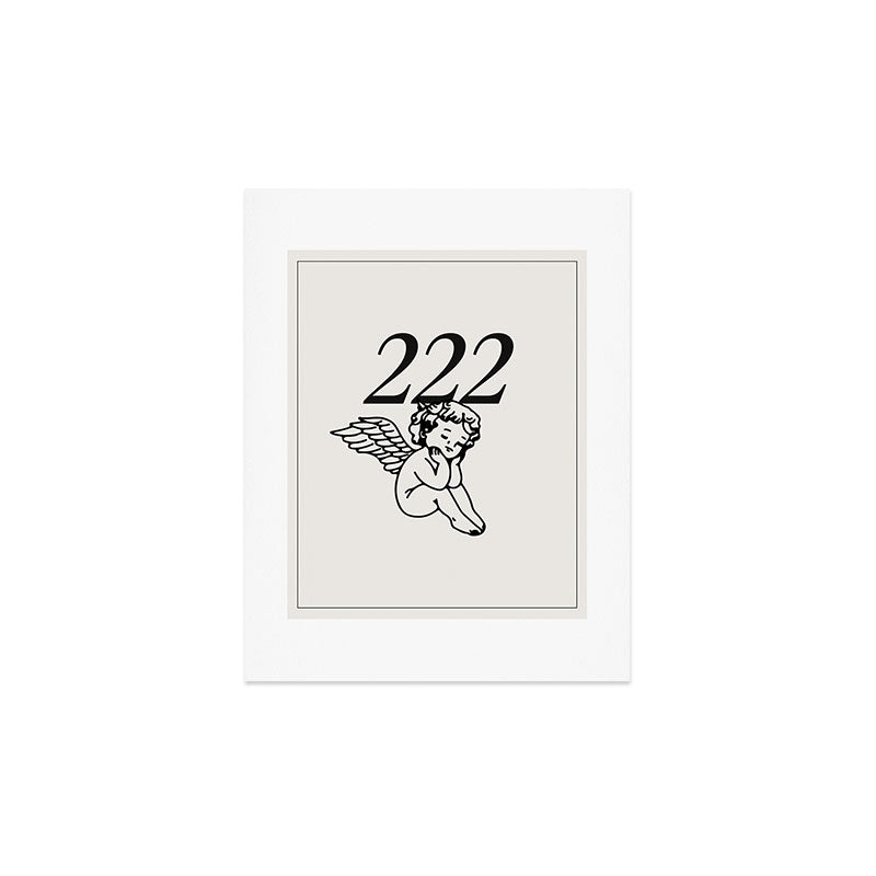 222 Angel Number Poster Art Print