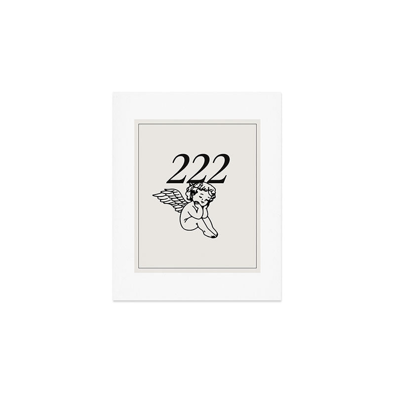 222 Angel Number Poster Art Print