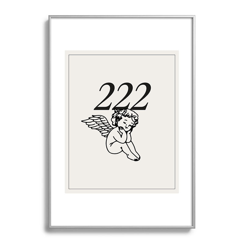 222 Angel Number Poster Framed Art Print