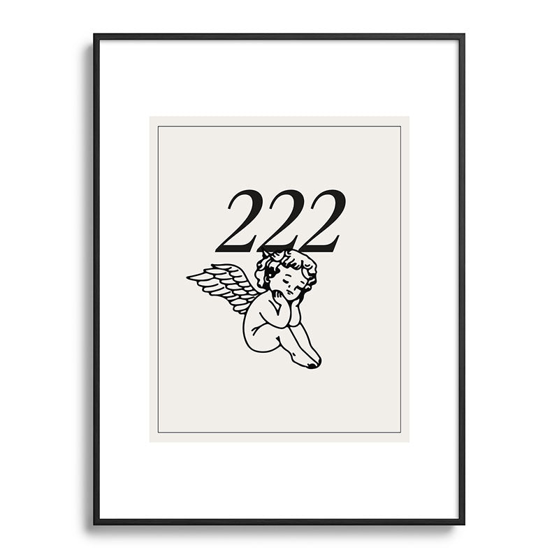 222 Angel Number Poster Framed Art Print