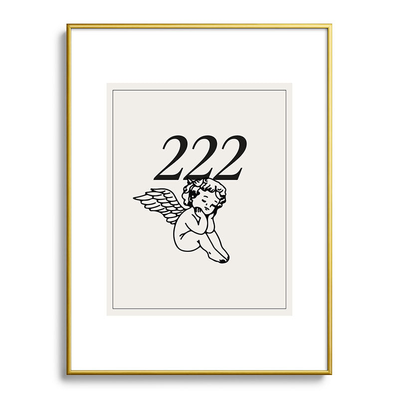 222 Angel Number Poster Framed Art Print